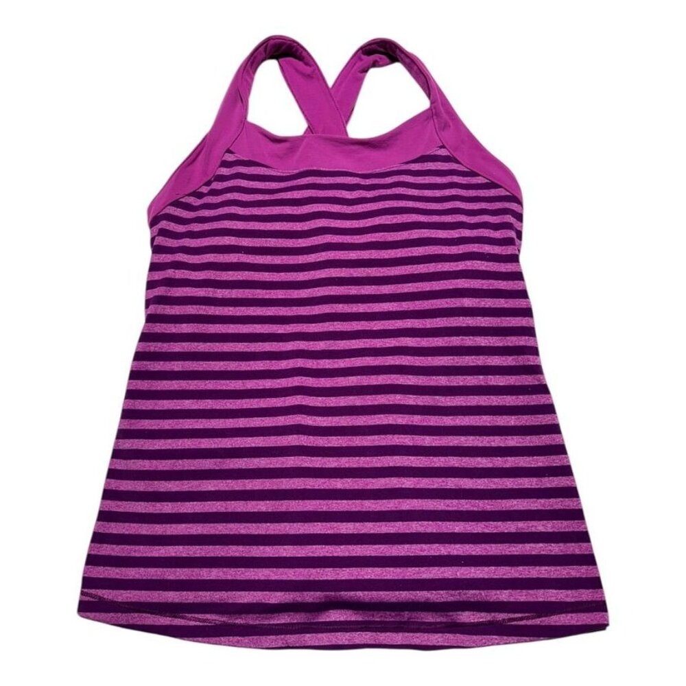 Lucy Striped Tank Top Pink/Purple Size Medium